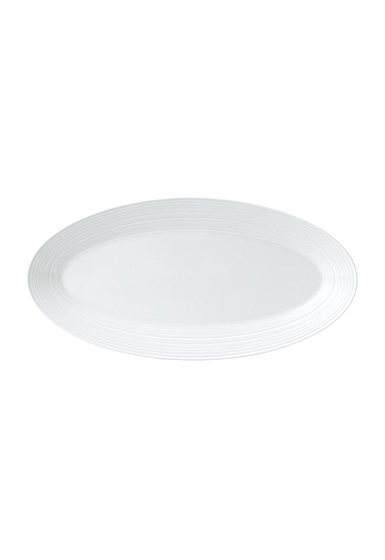Wedgwood Jasper Conran White Strata Oval Platter 15.3"