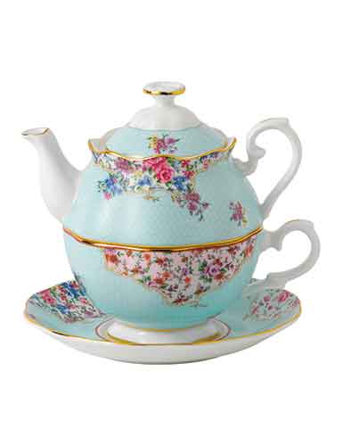 Royal Albert China Candy Sitting Pretty Tea For One