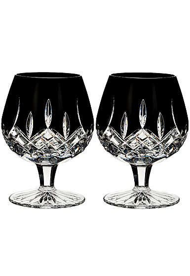 Waterford Crystal, Lismore Black Brandy, Cognac Glasses, Pair