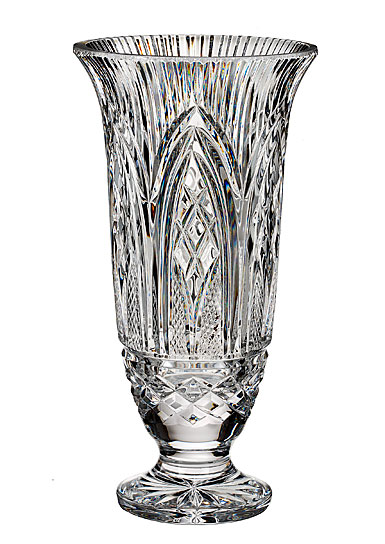 Waterford Crystal, House of Waterford Rock of Cashel 11" Footed Crystal Vase