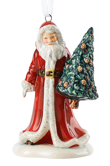 Royal Doulton 2018 Santa With Tree Christmas Ornament