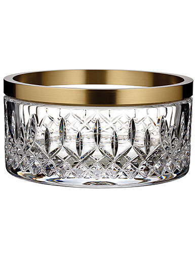 Waterford Crystal, Lismore Reflection With Gold Band 8" Crystal Bowl