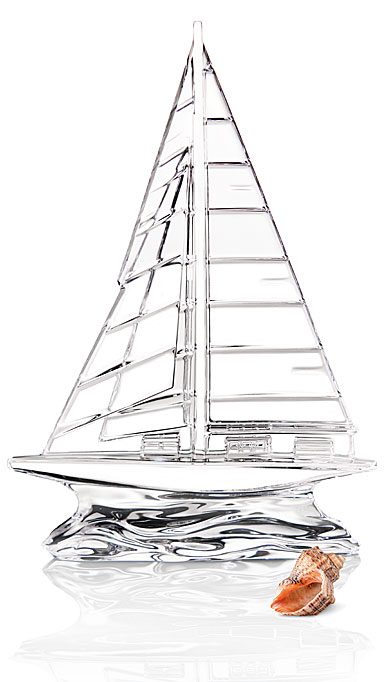 Waterford Crystal 9" Sailboat Sculpture, Clear