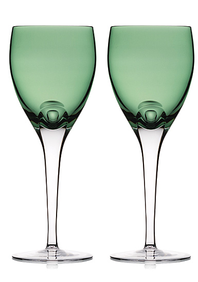Waterford Crystal, W Fern Crystal Wine Goblets, Pair