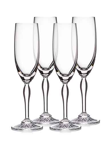Marquis by Waterford Crystal, Ventura Crystal Flute, Set of 4
