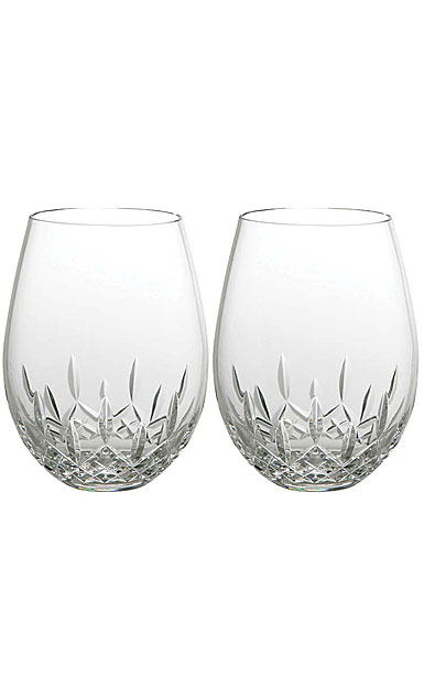Waterford Crystal, Giftology Lismore Nouveau Stemless Deep Crystal Red Wine, Pair
