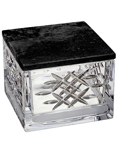 Waterford Crystal, Lismore Revolution Covered Box, With Marble Lid