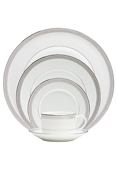 Waterford China Olann Platinum 5 Piece Place Setting