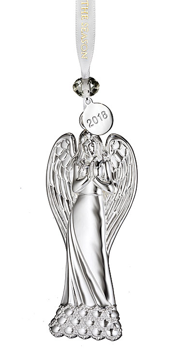 Waterford 2018 Silver Angel Christmas Ornament