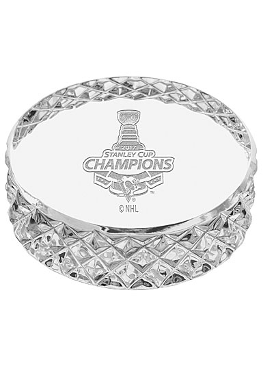 Pittsburgh Penguins Waterford Crystal, NHL 2017 Stanley Cup Champions Hockey Puck