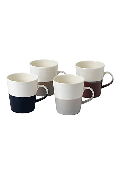 Royal Doulton Coffee Studio Mug Grande Set of 4 Mixed Colors