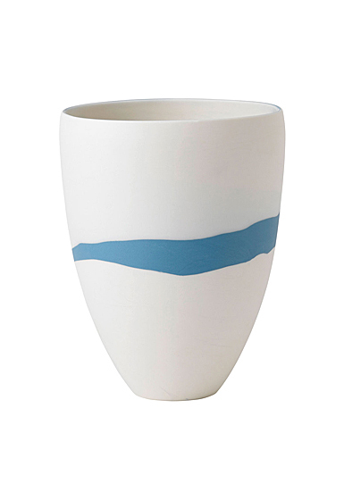 Wedgwood China Blue Pebble Vase 7.9"