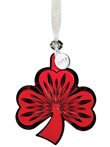 Waterford 2019 Shamrock Ornament, Red