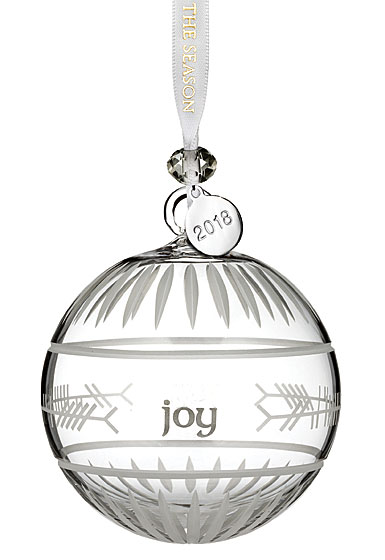 Waterford Crystal 2018 Ogham Joy Ball Ornament