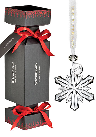 Waterford Crystal 2018 Giftology Holiday Cracker with Mini Snowflake Ornament