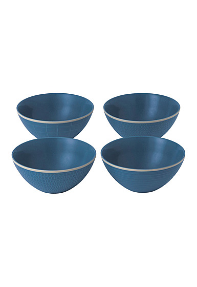 Royal Doulton Gordon Ramsay Maze Grill Blue Bowl 6" Set of 4 Mixed