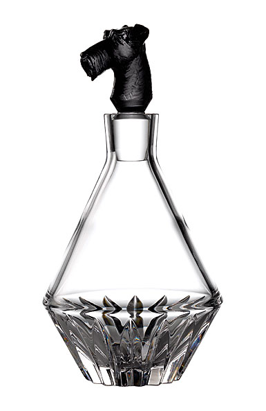 Waterford Crystal Irish Dogs Madra Decanter Terrier, Black