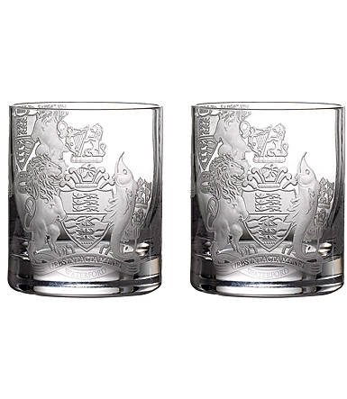 Waterford Crystal Master Craft Crest Tumbler Pair, Limited Edition