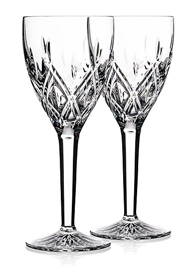 Waterford Crystal Darcy Wine Glasses Pair