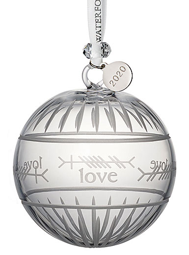 Waterford Crystal 2020 Ogham Love Ball Christmas Ornament