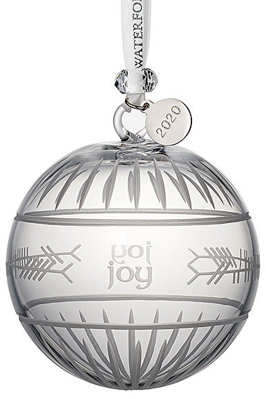 Waterford Crystal 2020 Ogham Joy Ball Christmas Ornament