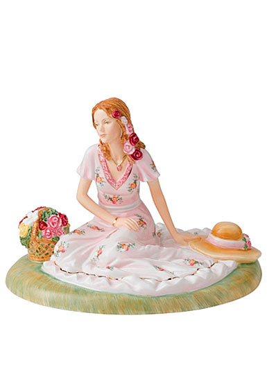 Royal Doulton Pretty Ladies Annuals, Summer Rose - Royal Albert Old Country Roses - 2012 Figure of the Year