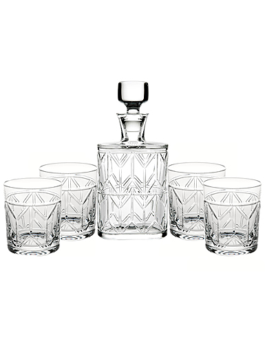 Vista Alegre Crystal Avenue Case with Whisky Decanter and 4 Old Fashion