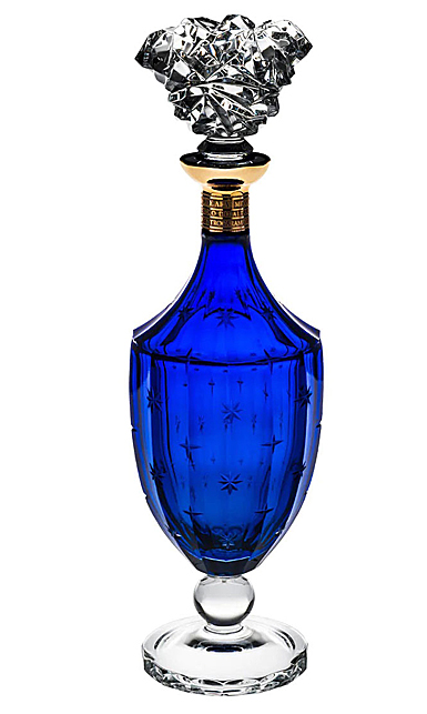 Vista Alegre Crystal and Glass Ara Case with Blue Decanter