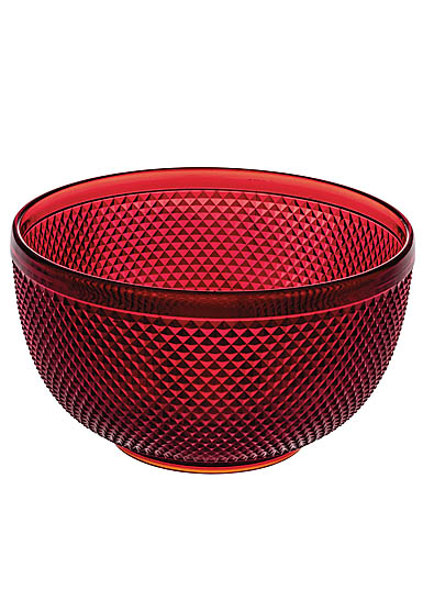 Vista Alegre Glass Bicos Red Large Bowl Red