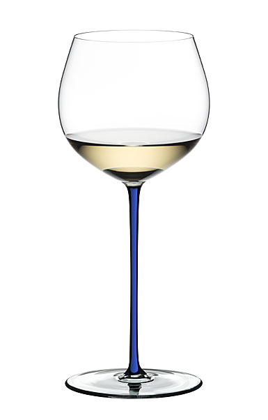 Riedel Fatto A Mano, Oaked Chardonnay Wine Glass, Blue