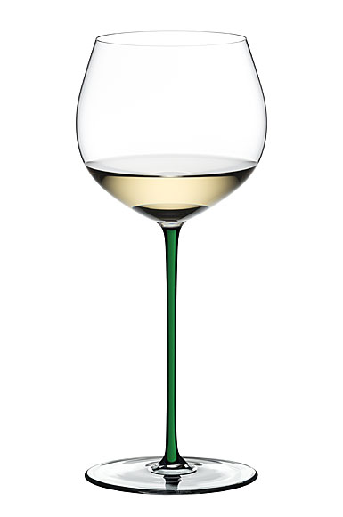 Riedel Fatto A Mano, Oaked Chardonnay Wine Glass, Green