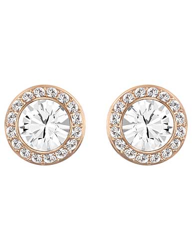 Swarovski Angelic Crystal and Rose Gold Pierced Earrings