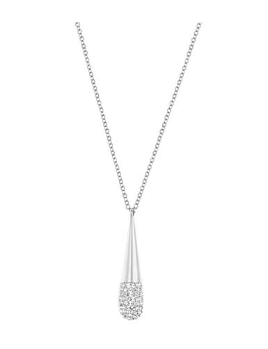 Swarovski Crystal and Rhodium Cypress Pendant Necklace