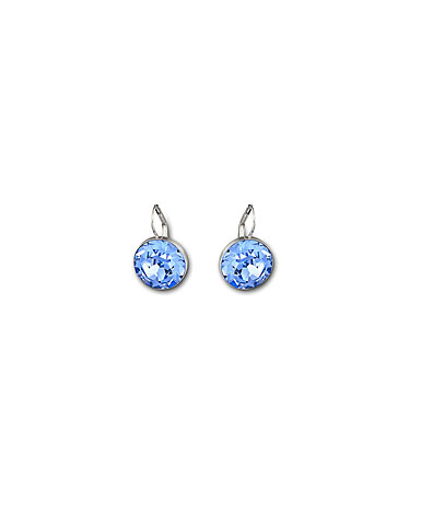 Swarovski Bella Light Sapphire and Rhodium Pierced Earrings