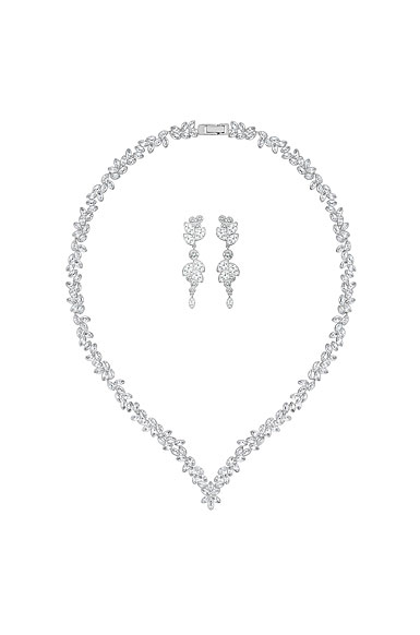 Swarovski Miranda Kerr Diapason V Necklace and Pierced Earrings Set