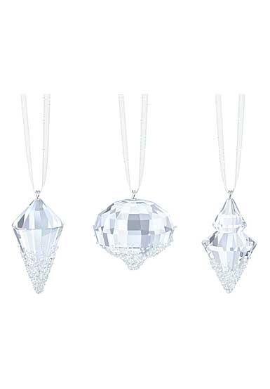 Swarovski Crystal, 2017 Christmas Crystal Ornaments, Set of Three