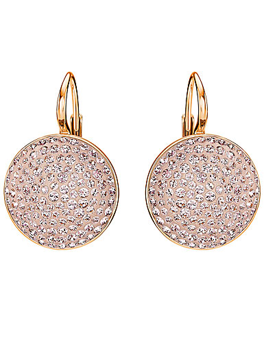 Swarovski Earrings Fun Pierced Earrings Pair Pink Rose Gold