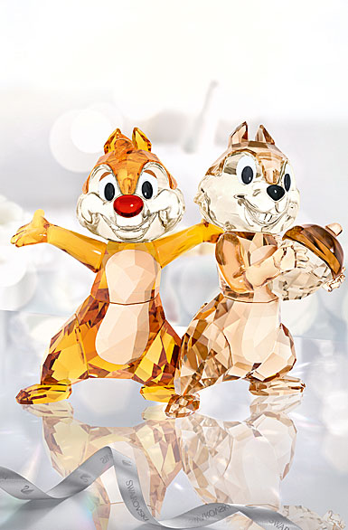Swarovski Crystal Disney Chip 'N' Dale Chipmunk Sculpture