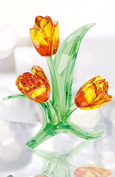 Swarovski Crystal Paradise Tulips Crystal Sculpture