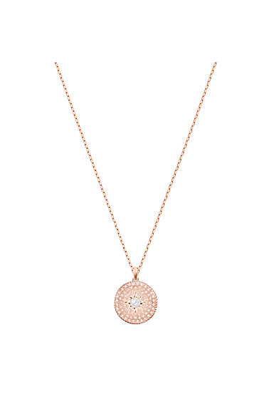 Swarovski Pink and Rose Gold Locket Pendant Necklace