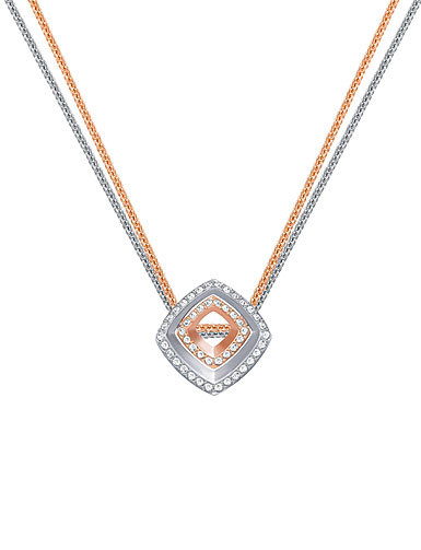 Swarovski Lovesome Square Crystal Multi Metal Pendant Necklace