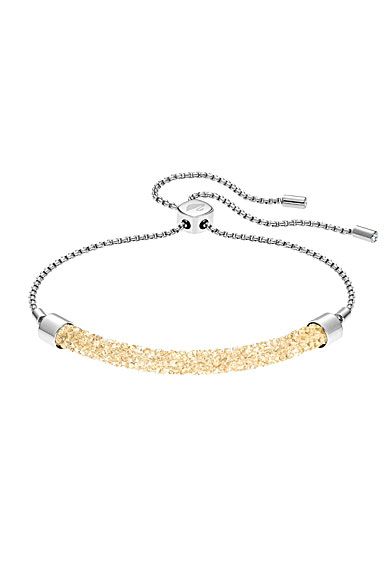 Swarovski Long Beach Crystal Golden Stainless Steel Bracelet