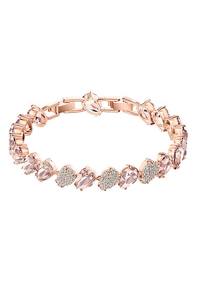 Swarovski Mix Pink Crystal and Rose Gold Bracelet