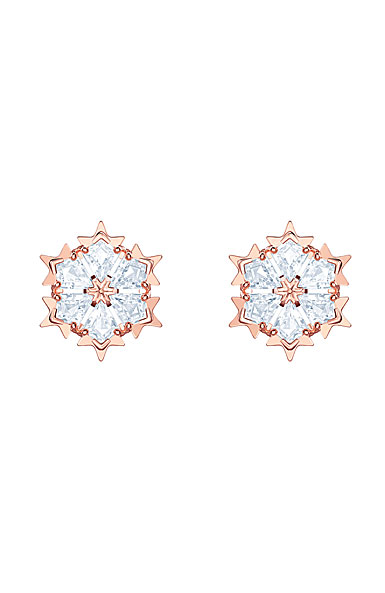 Swarovski Gold and Crystal Magic Snowflake Pierced Earring
