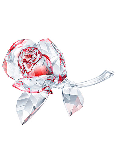 Swarovski Crystal Blossoming Rose Red