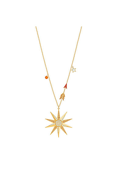 Swarovski Jewelry, Lucky Goddess Necklace Star Multi Colored Gold