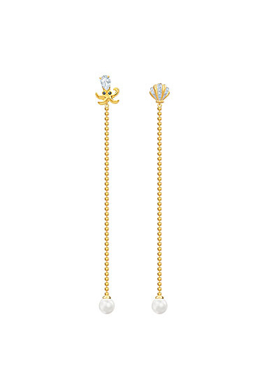 Swarovski Jewelry, Ocean Pierced Earrings Long Multi Colored Mix