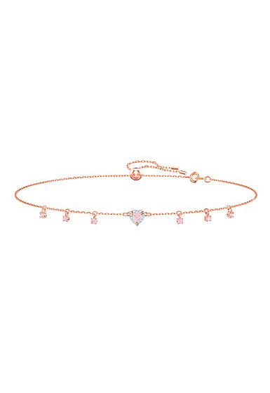 Swarovski Jewelry, One Necklace Choker Pink Crystal Rose Gold