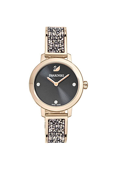 Swarovski Cosmic Rock Watch, Metal bracelet, Gray, Champagne-gold tone