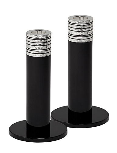 Vera Wang Wedgwood With Love Noir Candlestick - Pairs